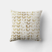 金属モダン金ゴールドパタ動揺してーン – スマイル クッション (裏面)