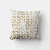 金属モダン金ゴールドパタ動揺してーン – スマイル クッション (正面)