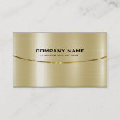 金属モダン金ゴールドフェイクステンレステクスチャ 名刺 (正面)