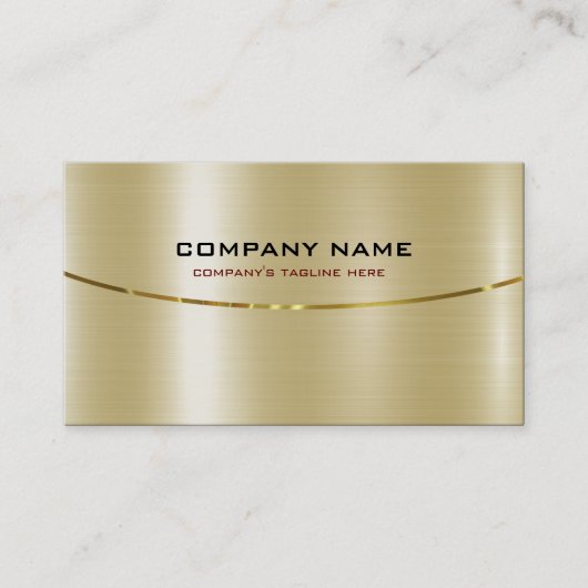 金属モダン金ゴールドフェイクステンレステクスチャ 名刺 (正面)