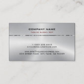 金属モダン銀デザインステンレス鋼の外観 名刺 (裏面)