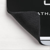 金属モダン銀ルックモノグラムテンプレート マウスパッド (コーナー)