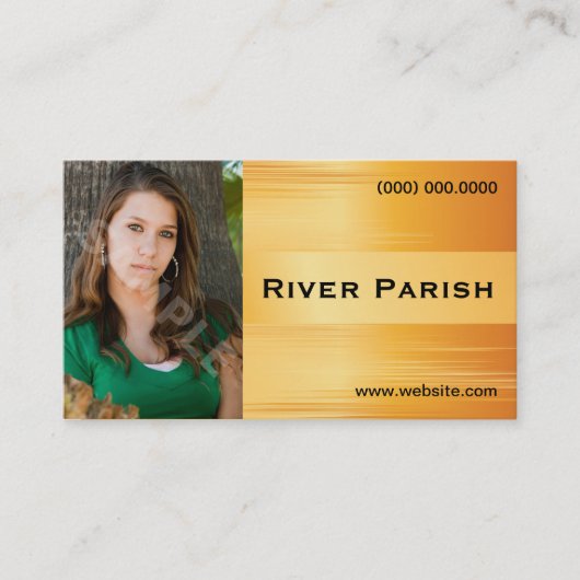 金属モデル俳優のHeadshotの名刺 名刺 (正面)