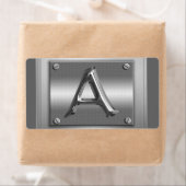 金属モノグラムイニシャル文字ラベル ラベル (インサイチュ)