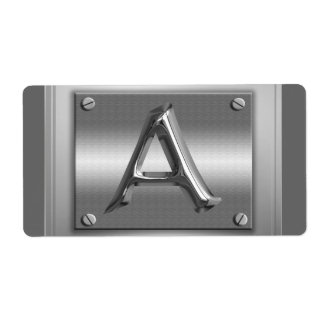 金属モノグラムイニシャル文字ラベル ラベル