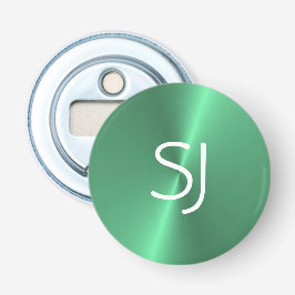 金属モノグラムグリーン光沢 栓抜き