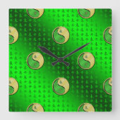 金属ヤギの年 スクエア壁時計 (正面)