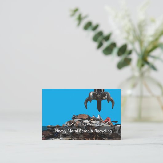 金属リサイクルおよびジャンクヤードの名刺 名刺 (スタンド正面)