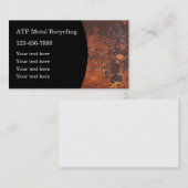 金属リサイクルさびモダン付き名刺 名刺 (正面/裏面)