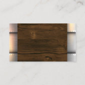 金属リベット | ウッド | ホームハンマーのロゴ 名刺 (裏面)