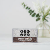 金属リベット |コンクリート |汚れ 名刺 (スタンド正面)