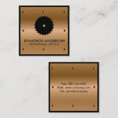 金属リベット |工業用鋸材 スクエア名刺 (正面/裏面)