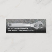 金属レンチ |スチールプレート スキニー名刺 (裏面)