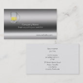 金属一見のテンプレートのビールガラス 名刺 (正面/裏面)