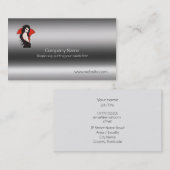 金属一見のテンプレートの吸血鬼の女性 名刺 (正面/裏面)