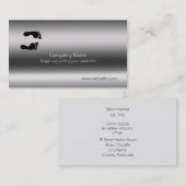 金属一見のテンプレートの足跡 名刺 (正面/裏面)