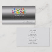 金属一見のテンプレートの道化のダンサー 名刺 (正面/裏面)