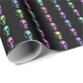 金属一見のパステル調の人間のスカル ラッピングペーパー (ロールコーナー)