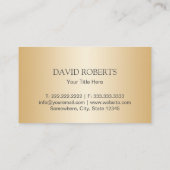 金属不動産業者の専門の金ゴールド 名刺 (裏面)