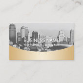 金属不動産業者の専門の金ゴールド 名刺 (正面)