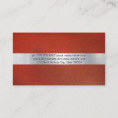 金属光沢 |革の背景 名刺 (裏面)