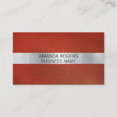 金属光沢 |革の背景 名刺 (正面)