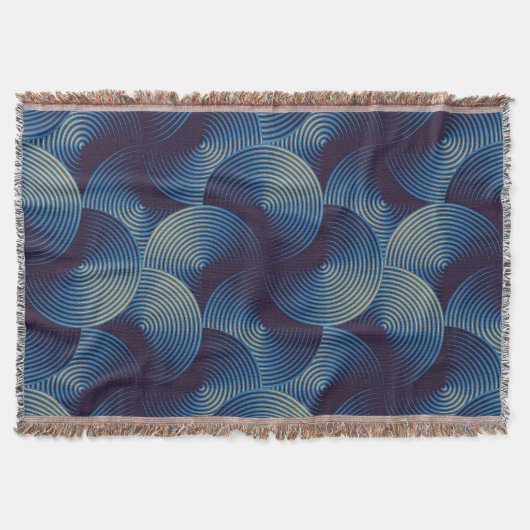 金属円の光学錯覚、シームレスなパターン スローブランケット (正面)