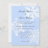 金属冬の雪片の結婚式招待状 招待状 (正面)