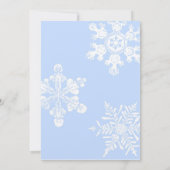 金属冬の雪片の結婚式招待状 招待状 (裏面)