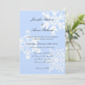 金属冬の雪片の結婚式招待状 招待状 (スタンド正面)