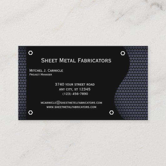 金属加工会社 名刺 (正面)