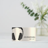 金属効果にDJヘフェイクッドフォン 名刺 (スタンド正面)