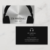 金属効果にDJヘフェイクッドフォン 名刺 (正面/裏面)