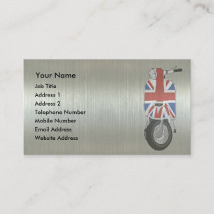 金属効果UJのスクーター 名刺