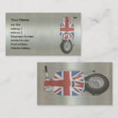 金属効果UJのスクーター 名刺 (正面/裏面)