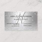 金属化粧の原稿の紙吹雪の銀のグリッター 名刺 (裏面)