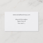 金属及びガラスのトンボのデザイン2の名刺 名刺 (裏面)