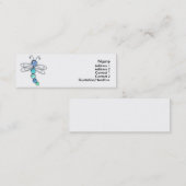 金属及びガラスのトンボのプロフィールカード スキニー名刺 (正面/裏面)