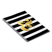 金属及びストライプなアンパーサンドのノート ノートブック (右側)