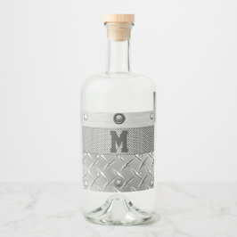 金属及び鋼酒 リキュールボトルラベル