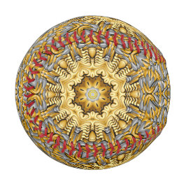 金属大切金ゴールド銀ヴィンテージ万華鏡のように千変万化するパターン 野球ボール