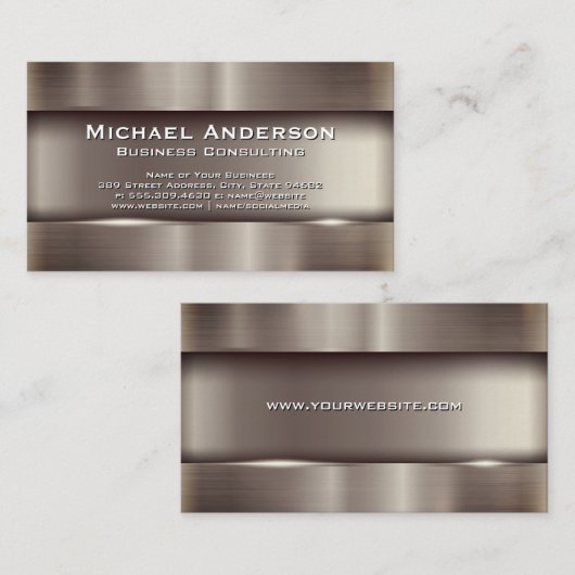 金属工業背景 名刺 (正面/裏面)