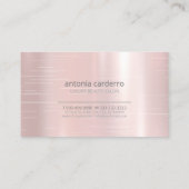 金属帯オン水彩抽象芸術バラ金ゴールドID803 名刺 (裏面)