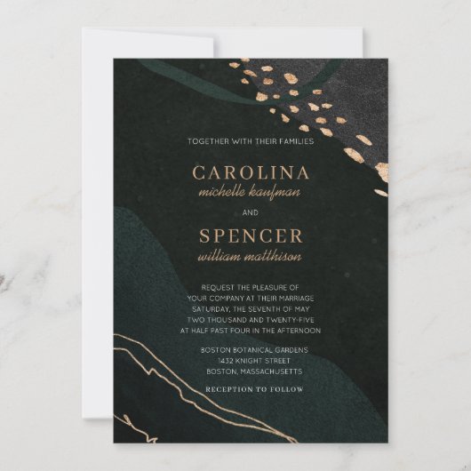 金属帯結婚の 招待状 (正面)