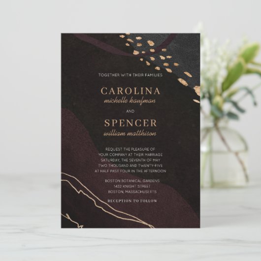 金属帯結婚の 招待状 (スタンド正面)