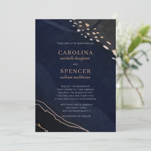 金属帯結婚の 招待状 (スタンド正面)