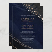 金属帯結婚の 招待状 (正面/裏面)