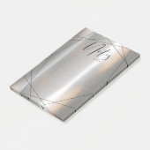 金属幾何学注記シルバー/ブラックID648 ポストイット (アングル)