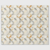 金属幾何形状パターモダンン ラッピングペーパー (フラット)