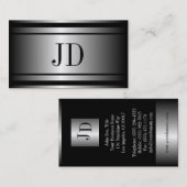 金属建築家の銀製の金属 名刺 (正面/裏面)